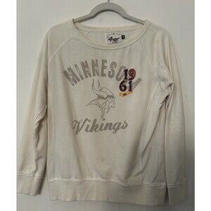 G-lll 4her By carl Banks Minnesota Vikings Sweatshirt Size Medium Rare Offwhite